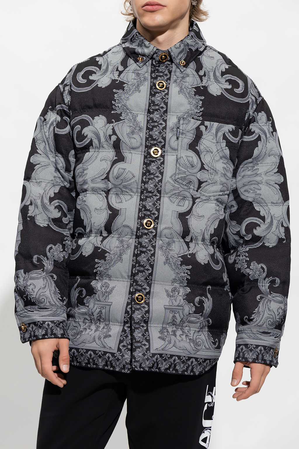 SchaferandweinerShops | Hoodie Sweat Iconic Big Logo | Men's Clothing |  Versace Jacket with Silver Baroque